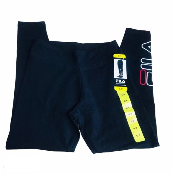 Fila  Black and Red cotton tight leggings women in various Sizes - Picture 1 of 9